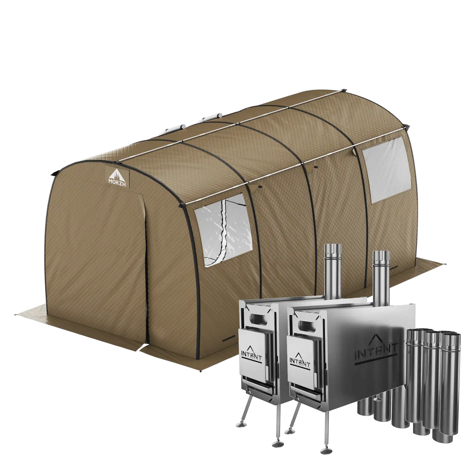 [MORZH] 3層式テントサウナ MAX & インテントサウナストーブ 2台 3層式テントサウナ MORZH MAX（モルジュ マックス） ストーブ2