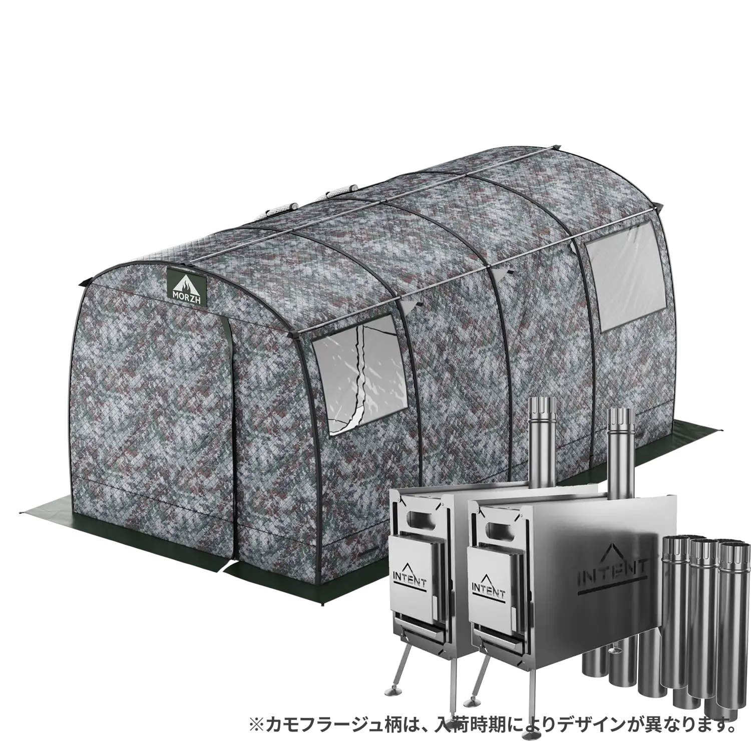[MORZH] 3層式テントサウナ MAX & インテントサウナストーブ 2台 3層式テントサウナ MORZH MAX XL（モルジュ マックス エックス