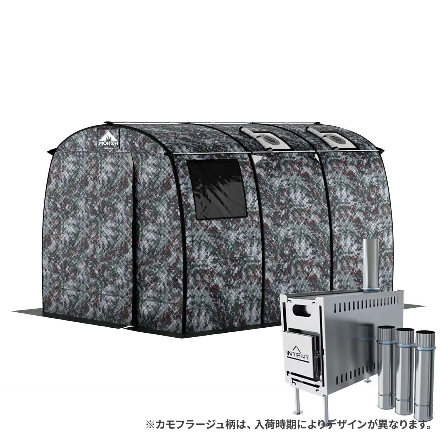 MORZH ブラックテント 煙突穴付き MORZH ブラックテント 煙突穴付き